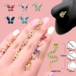 316L Surgical Steel Butterfly Star Nose Stud For Nose Piercing