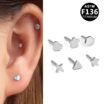 ASTM F136 Titanium Piercing Earring For Ear Piercing