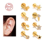925 Silver Piercing Earring For Ear Piercing