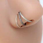 316L Surgical Steel CZ Nose Ring For Nose Piercing