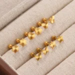 18K Solid Gold Piercing Earring For Ear Piercing