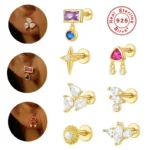 925 Silver Piercing Earring For Ear Piercing