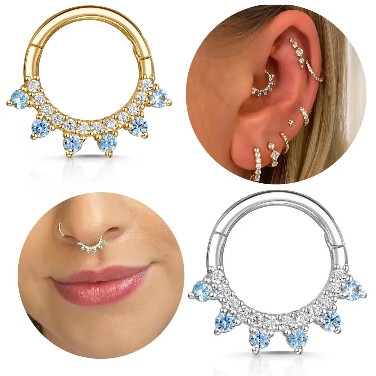 925 Silver Cartilage Stud For Cartilage Or Helix Piercing