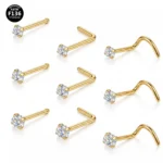 ASTM F136 Titanium 20G Nose Stud For Nose Piercing