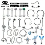 ASTM F136 Titanium Nose Ring For Nose Piercing