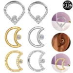ASTM F136 Titanium Cartilage Stud For Cartilage Or Helix Piercing