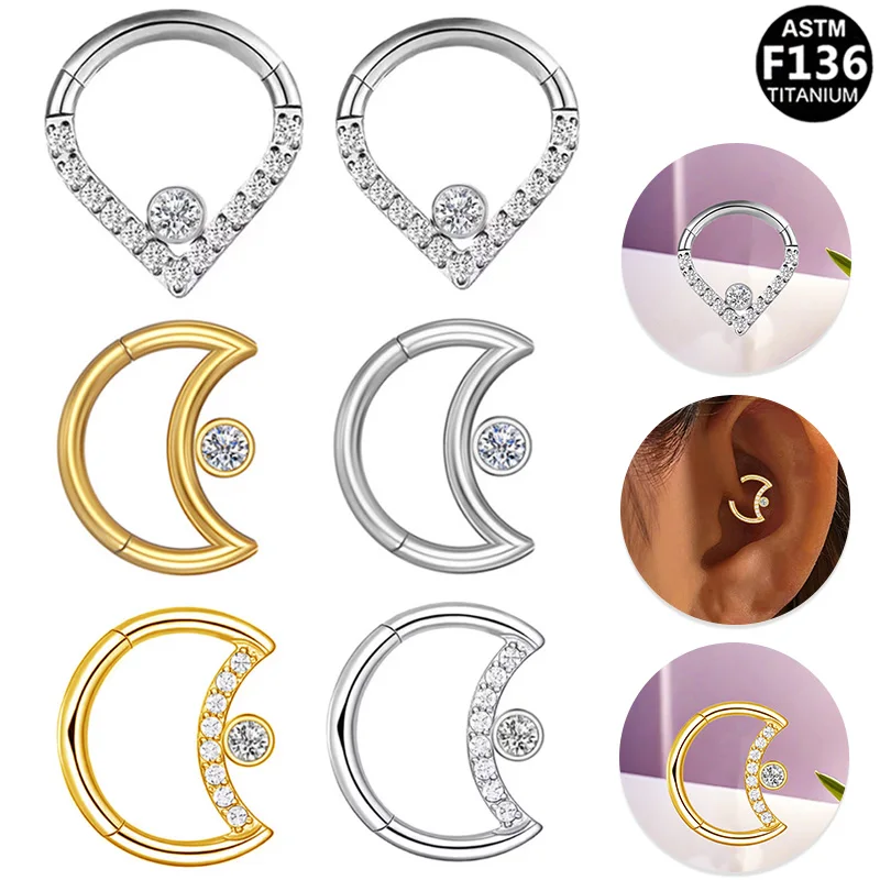 ASTM F136 Titanium Cartilage Stud For Cartilage Or Helix Piercing