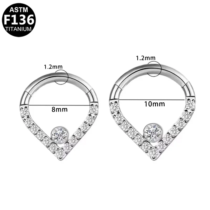 ASTM F136 Titanium Cartilage Stud For Cartilage Or Helix Piercing - Image 2