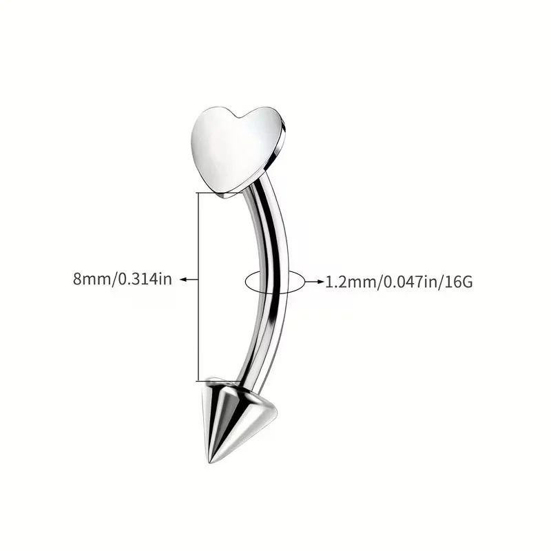 ASTM F136 Titanium 16G Eyebrow Ring For Eyebrow Piercing - Image 2