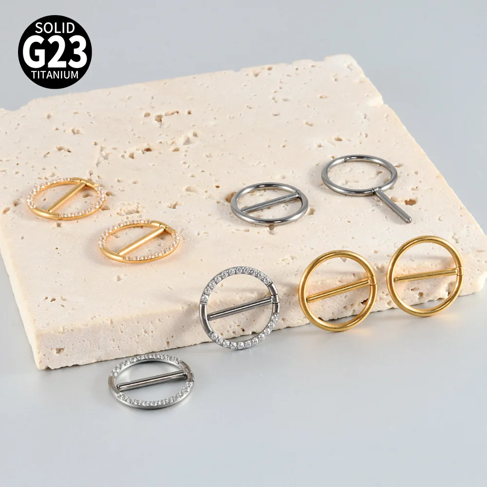 ASTM F136 Titanium Nipple Ring For Nipple Piercing - Image 2