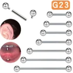 ASTM F136 Titanium Industrial Barbell For Industrial Piercing