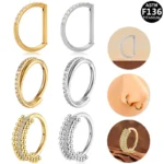 ASTM F136 Titanium Nose Ring For Nose Piercing