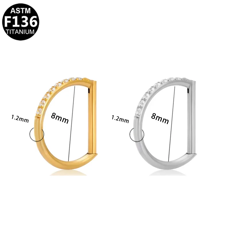 ASTM F136 Titanium Nose Ring For Nose Piercing - Image 2