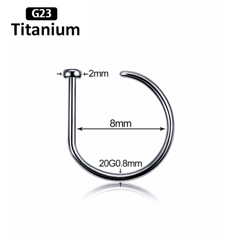 ASTM F136 Titanium Nose Stud For Nose Piercing