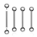 ASTM F136 Titanium Crystal Nipple Ring For Nipple Piercing