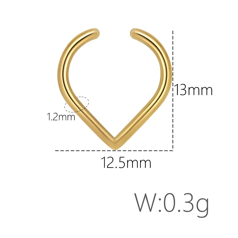 316L Surgical Steel CZ Butterfly Nose Ring For Nose Piercing - Image 2