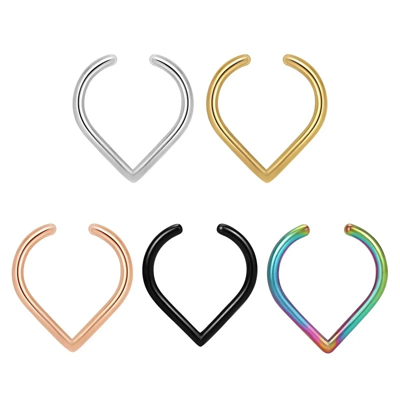 316L Surgical Steel CZ Butterfly Nose Ring For Nose Piercing