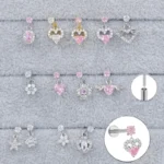 316L Surgical Steel CZ Barbell