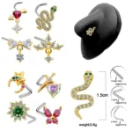 316L Surgical Steel Snake Nose Stud For Nose Piercing