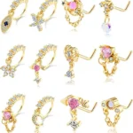 316L Surgical Steel Heart Nose Ring For Nose Piercing
