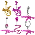 316L Surgical Steel Belly Button Ring For Navel Piercing