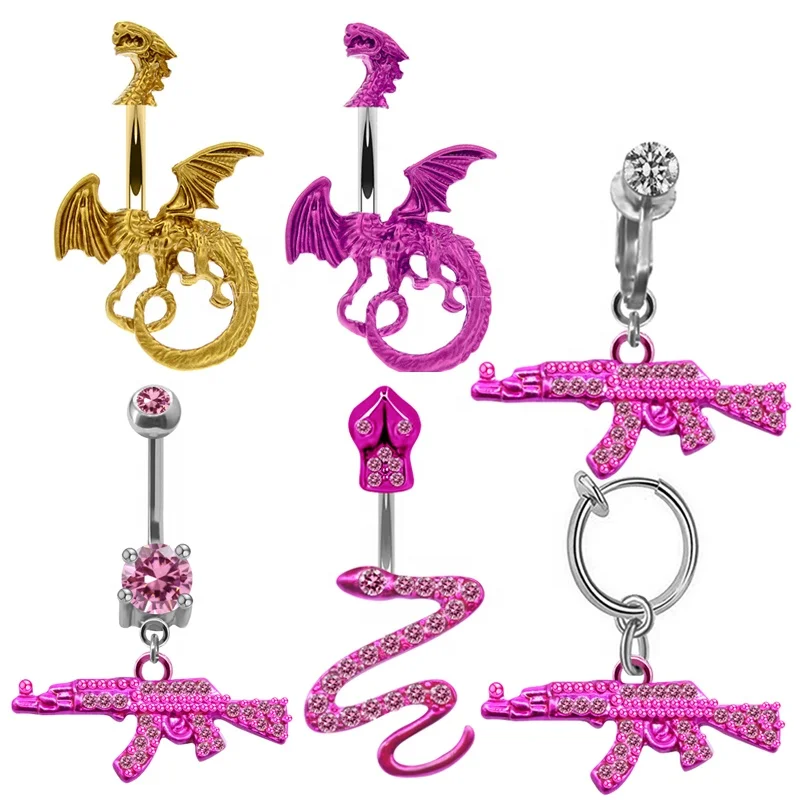 316L Surgical Steel Belly Button Ring For Navel Piercing