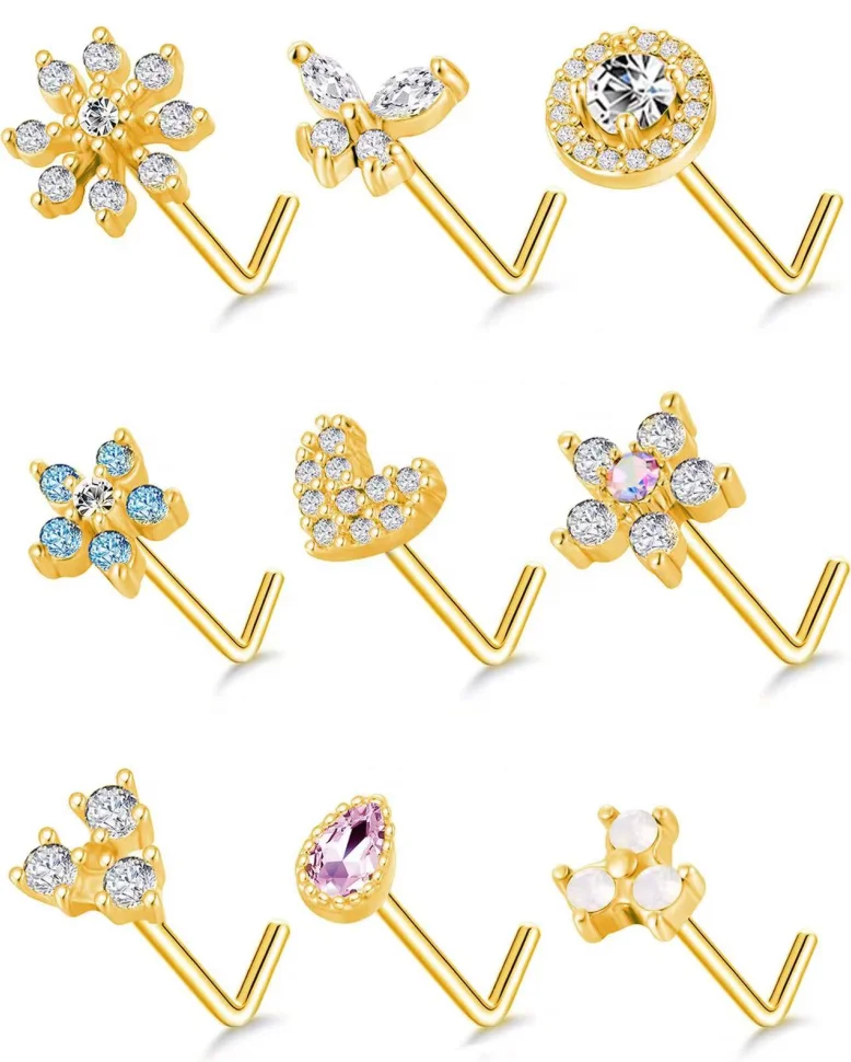 316L Surgical Steel Nose Stud For Nose Piercing - Image 2