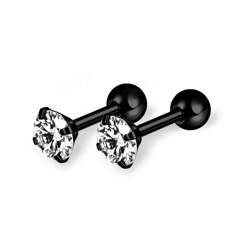 316L Surgical Steel CZ Cartilage Stud For Cartilage Or Helix Piercing - Image 2