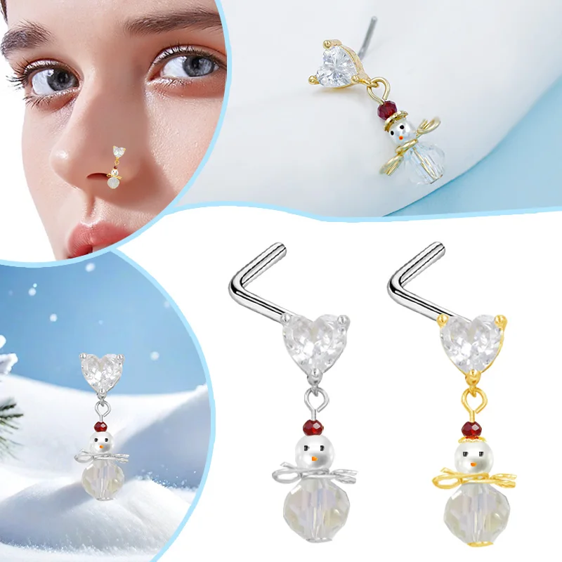 316L Surgical Steel Heart Nose Ring For Nose Piercing