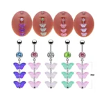 316L Surgical Steel Butterfly Belly Button Ring For Navel Piercing