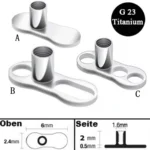 ASTM F136 Titanium Dermal Anchor For Dermal Piercing