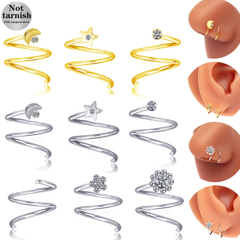 316L Surgical Steel Nose Ring For Nose Piercing