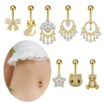 316L Surgical Steel Belly Button Ring For Navel Piercing