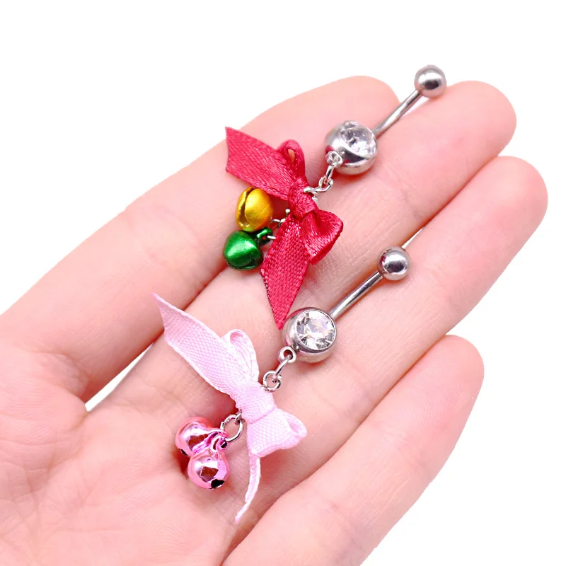 316L Surgical Steel Belly Button Ring For Navel Piercing - Image 2