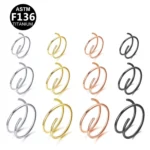 18K Solid Gold Nose Ring For Nose Piercing