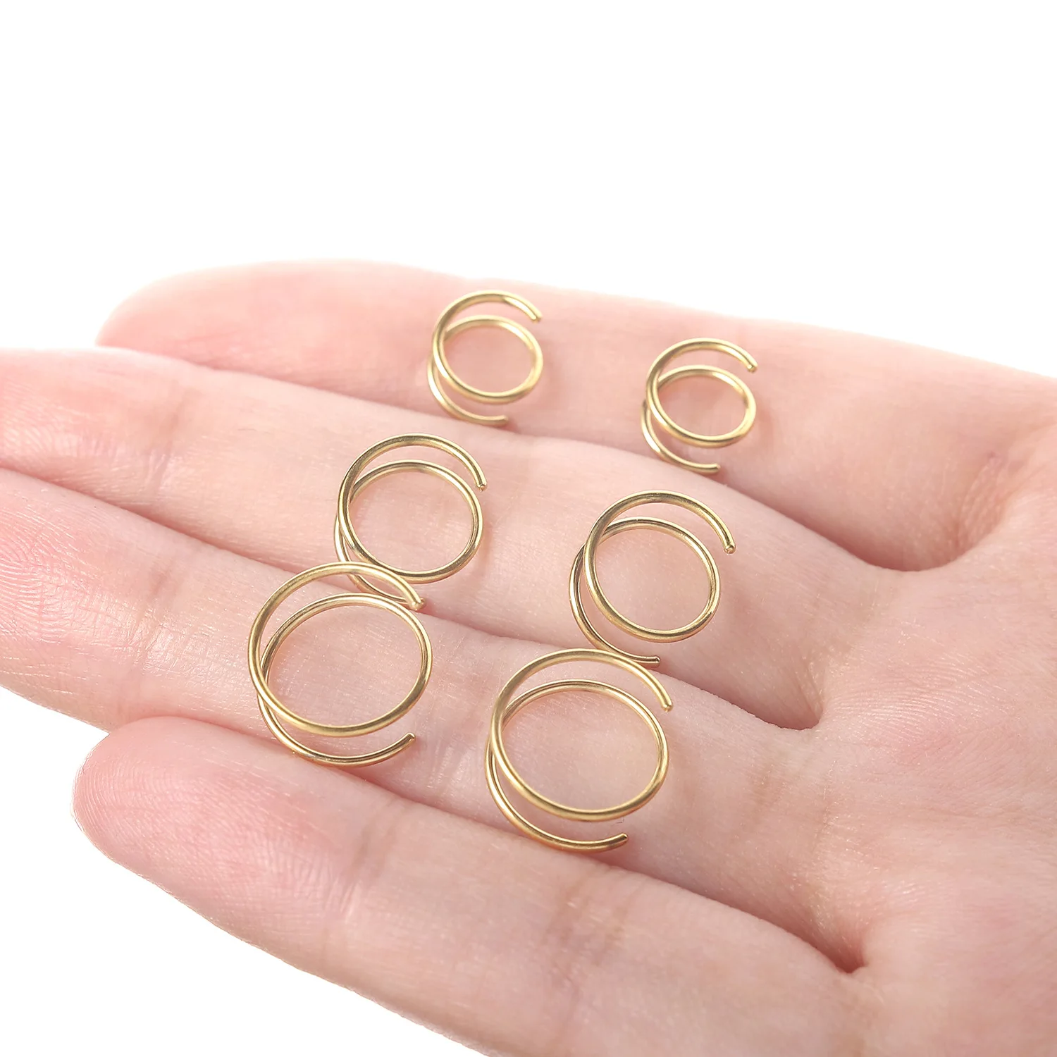 18K Solid Gold Nose Ring For Nose Piercing - Image 2