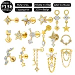 ASTM F136 Titanium Nose Ring For Nose Piercing