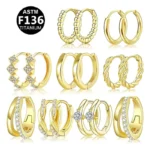 ASTM F136 Titanium Clicker Ring For Septum, Nose Or Ear Piercing