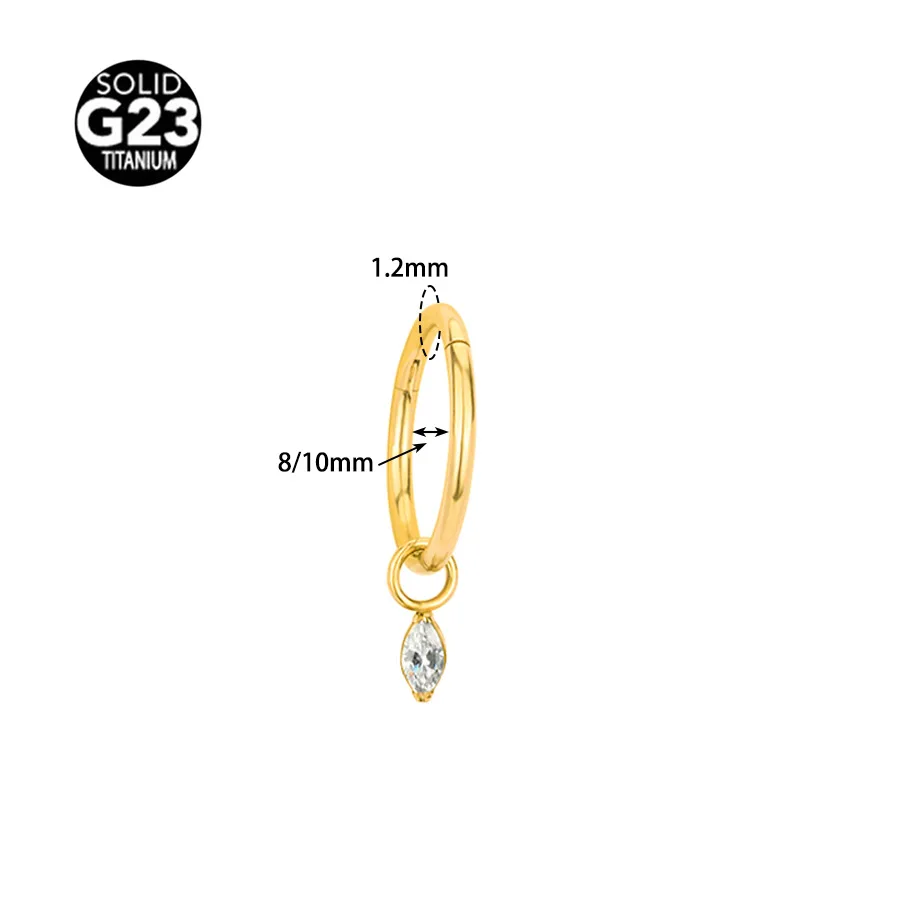ASTM F136 Titanium Segment Clicker Ring For Septum Or Nose Piercing - Image 2
