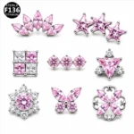 ASTM F136 Titanium Labret Stud For Lip Or Cartilage Piercing
