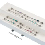 ASTM F136 Titanium Opal Barbell