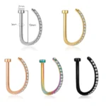 316L Surgical Steel CZ Nose Stud For Nose Piercing