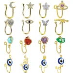 Fake CZ Butterfly Nose Ring For Nose Piercing