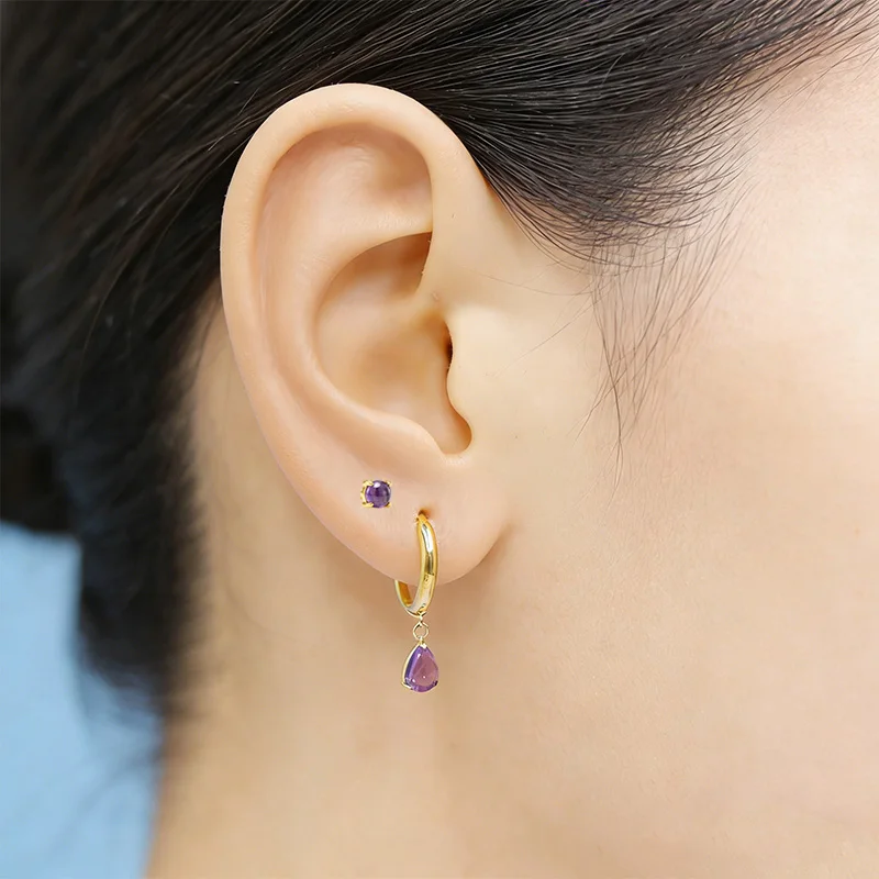 ASTM F136 Titanium Threadless Labret Stud For Lip, Cartilage Or Tragus Piercing - Image 2