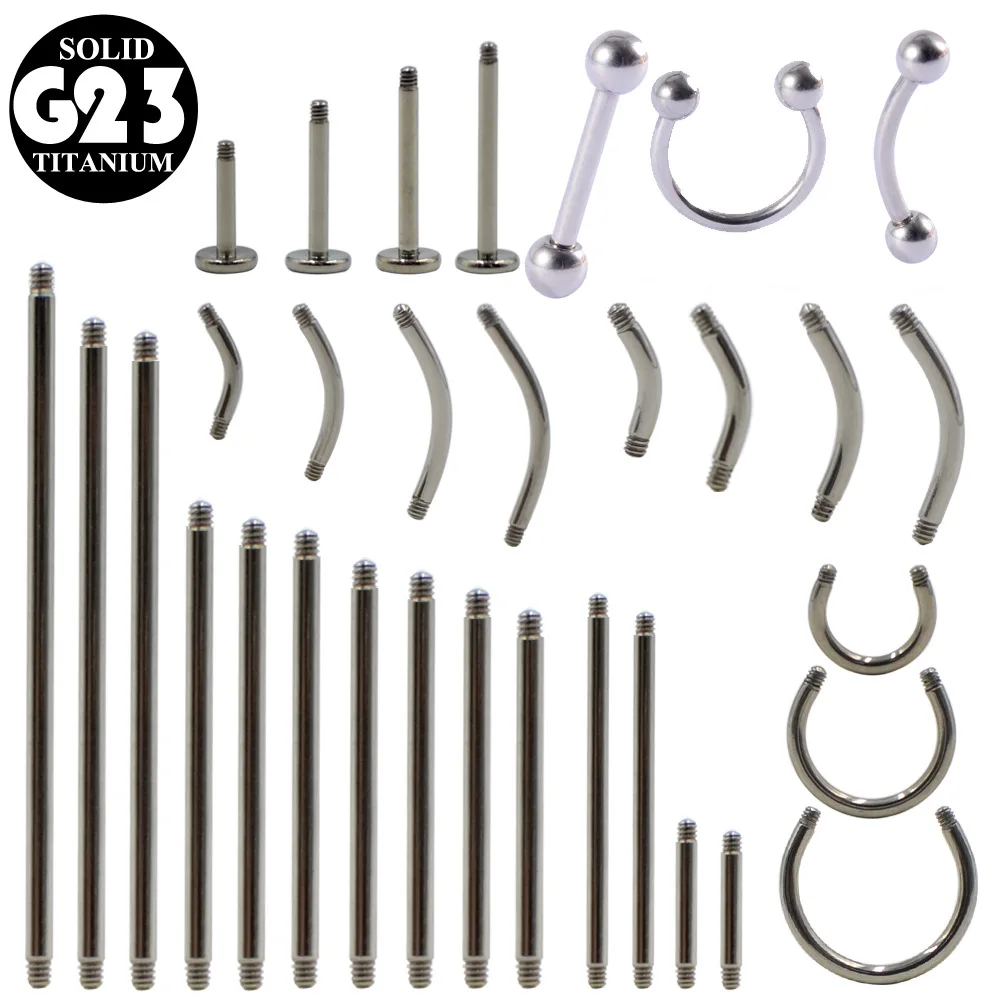 ASTM F136 Titanium 14G Horseshoe Ring For Septum, Ear Or Lip Piercing - Image 2