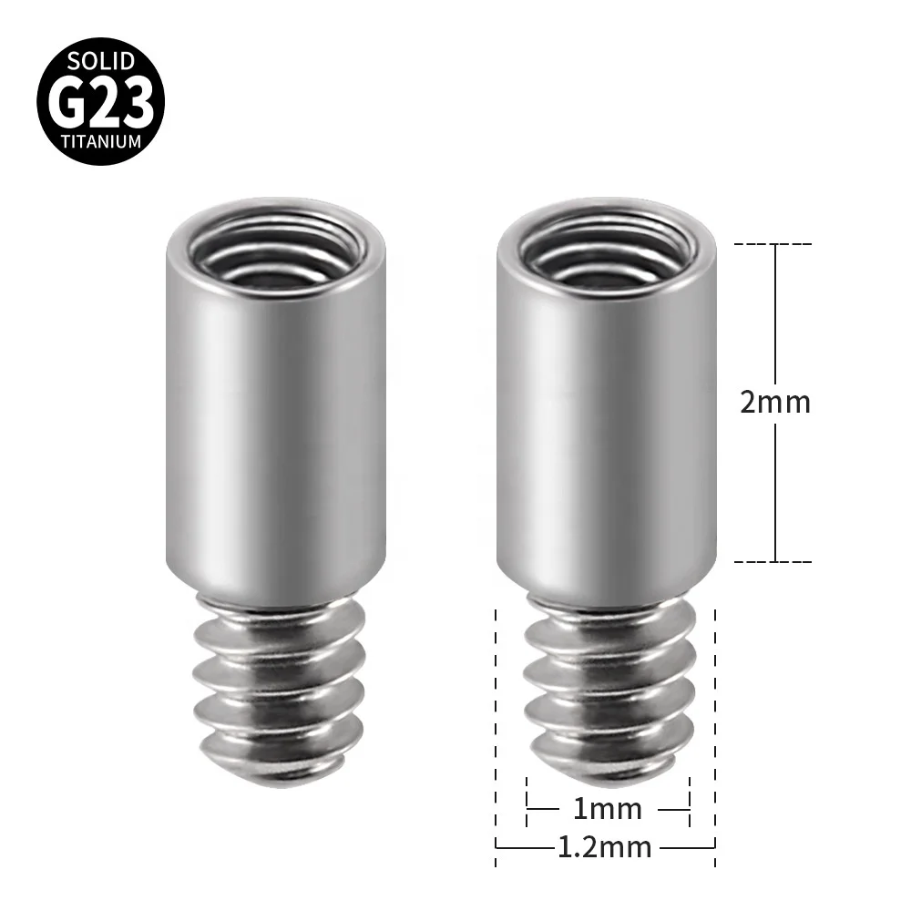 ASTM F136 Titanium 14G Belly Button Ring For Navel Piercing - Image 2