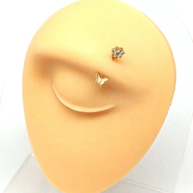 316L Surgical Steel 16G Eyebrow Ring For Eyebrow Piercing - Image 2