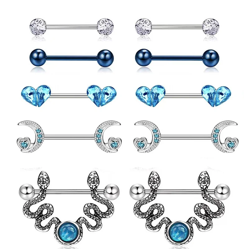 316L Surgical Steel Butterfly Nipple Ring For Nipple Piercing - Image 2
