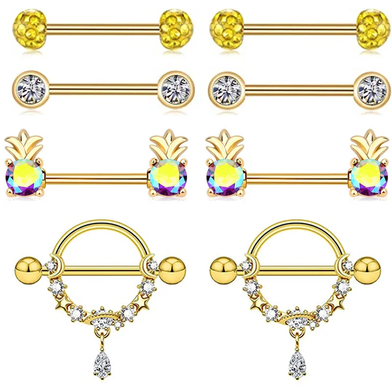 316L Surgical Steel Butterfly Nipple Ring For Nipple Piercing