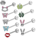 316L Surgical Steel Tongue Ring For Tongue Piercing